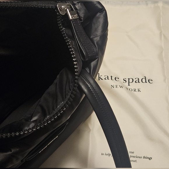 Kate Spade Puffed Small Tote: Black - Picture 9 of 13